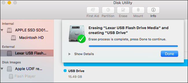 successful format disk utility how to format usb drive on mac