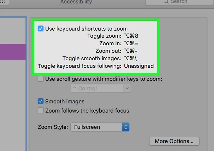 Zoom in on mac using keyboard- Step