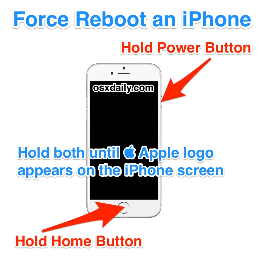 force reboot iphone