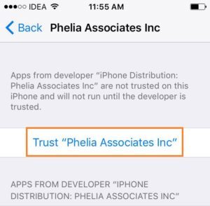 Trust developer app